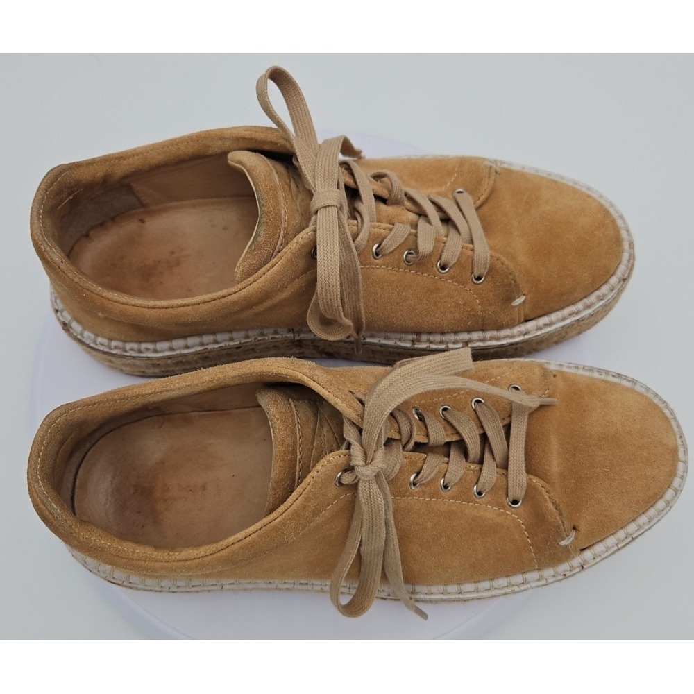 Rag & Bone KENT Tan EU/38.5 W/8.5 Suede Platform Espadrille Lace Up Sneaker *EUC - Picture 7 of 16